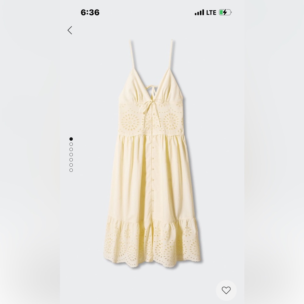 MANGO open work detail midi dress